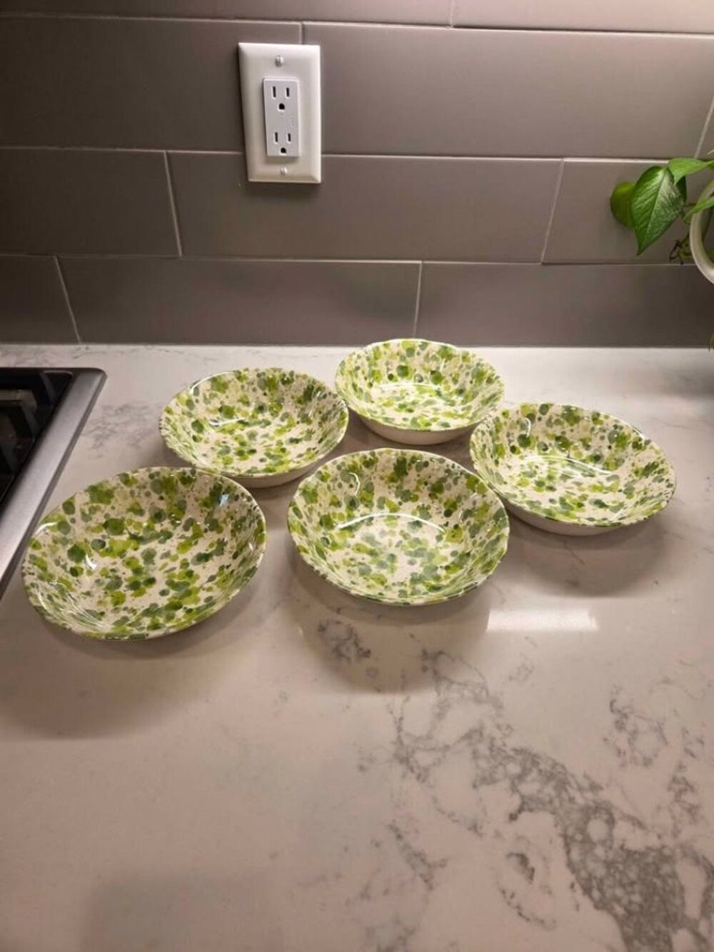 Royal Stafford green speckled bowls 5